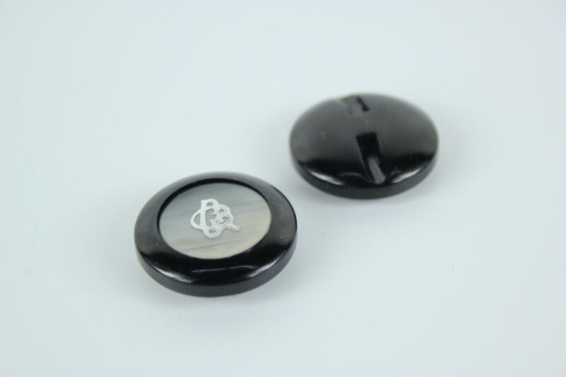 Bottoni gioiello vintage colore nero e grigi stemma argento per cucito sartoria Bigiotteria & Accessori