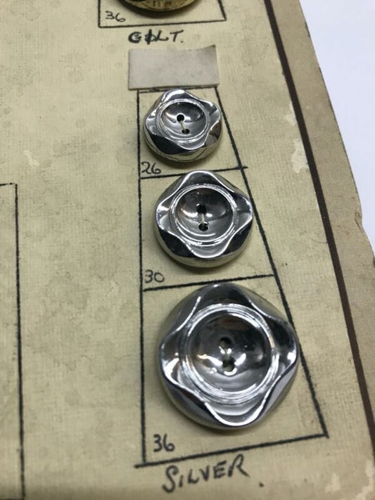 Bottoni gioiello vintage inglesi da collezione argento oro rotondi perla anni 50 Bigiotteria & Accessori