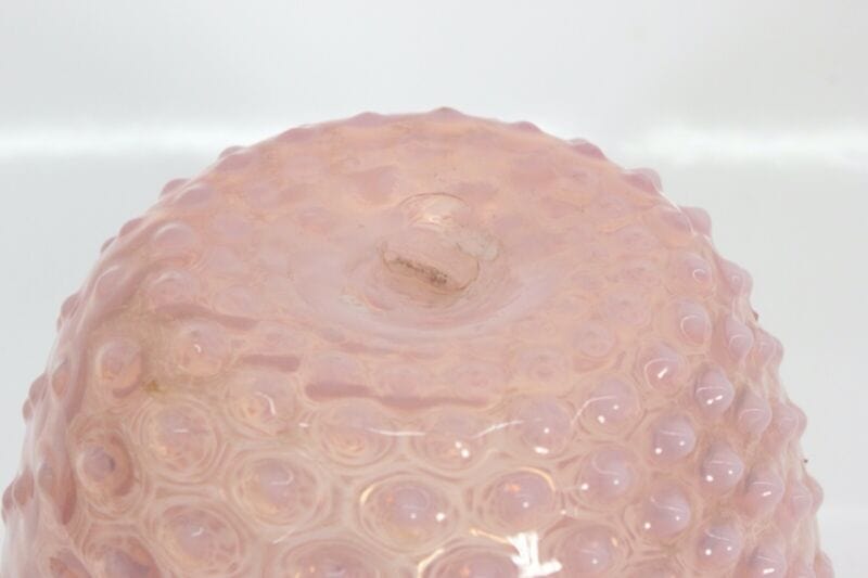 Brocca caraffa antica in di vetro soffiato rosa liberty vaso lavorato vintage Ceramiche e Porcellane