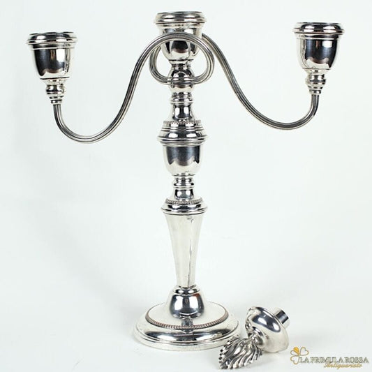 Candelabro antico in argento silver plated candeliere portacandele a 2 3 fiamme Sheffield & Argento
