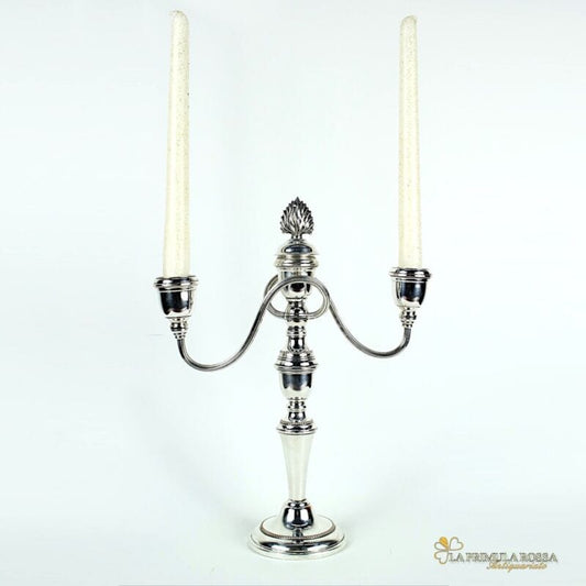 Candelabro antico in argento silver plated candeliere portacandele a 2 3 fiamme Sheffield & Argento