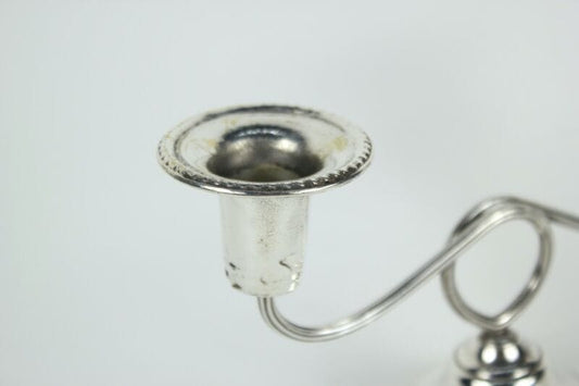 Candelabro antico in argento silver plated candeliere portacandele a 2 fiamme Sheffield & Argento