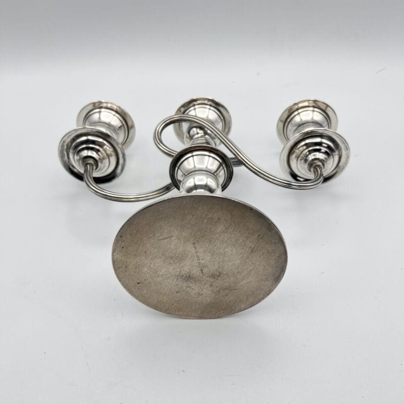 Candelabro antico in argento silver plated candeliere portacandele a 3 fiamme Sheffield & Argento