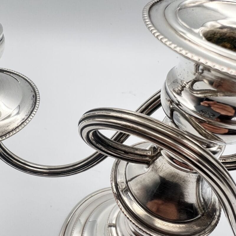 Candelabro antico in argento silver plated candeliere portacandele a 3 fiamme Sheffield & Argento