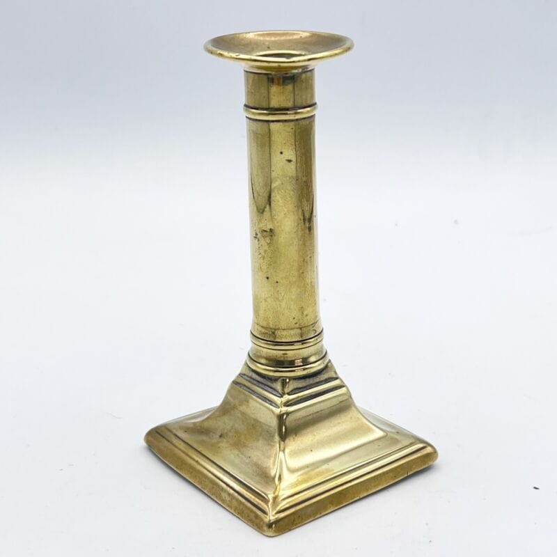 Candeliere antico in ottone lucido telescopico regolabile candelabro bugia 900 Ottone