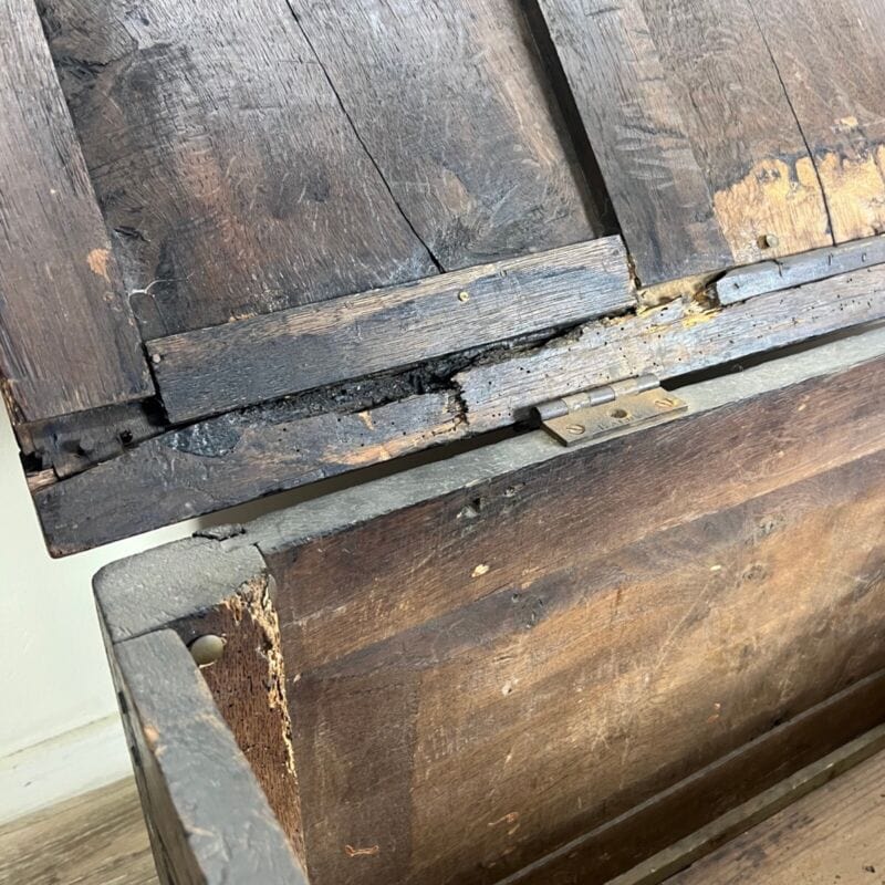 Cassapanca antica baule in legno d'epoca 800 panca vecchia madia cassa rustica Arredamento