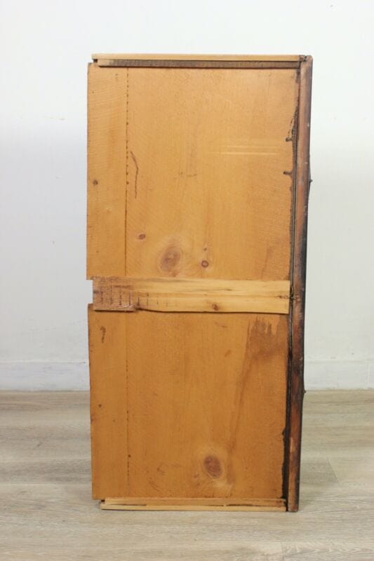 Cassetto antico in legno teca epoca 800 mensola inglese scatola con maniglie Scatole in legno
