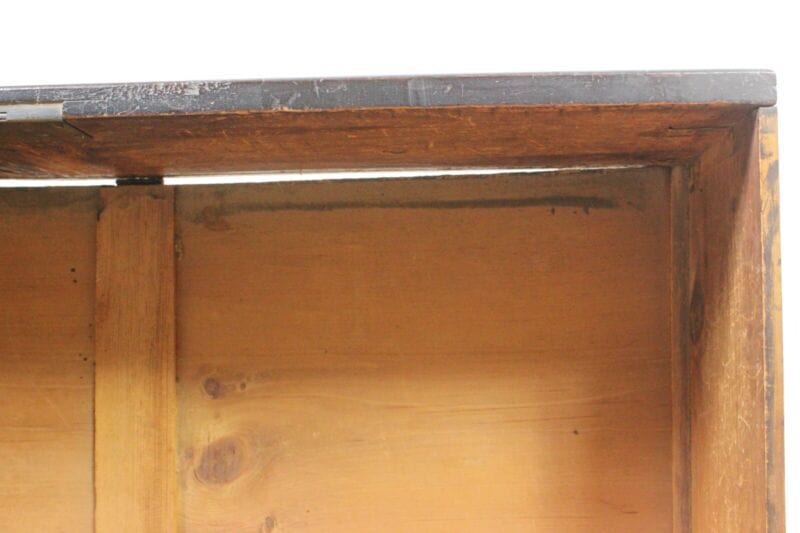 Cassetto antico in legno teca epoca 800 mensola inglese scatola con maniglie Scatole in legno