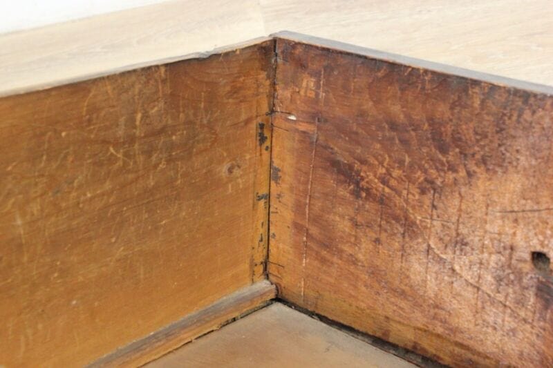 Cassetto antico in legno teca epoca 800 mensola inglese scatola con maniglie Scatole in legno