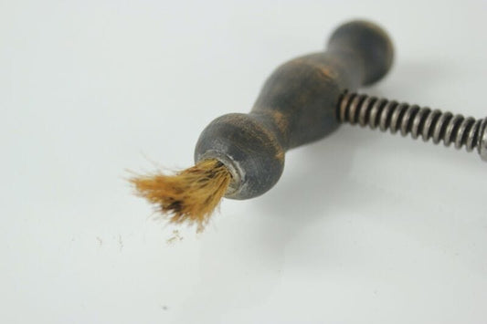 CAVATAPPI ANTICO 800 CON SPAZZOLINO SPAZZOLA MANICO IN LEGNO CORKSCREW VINTAGE Cavatappi