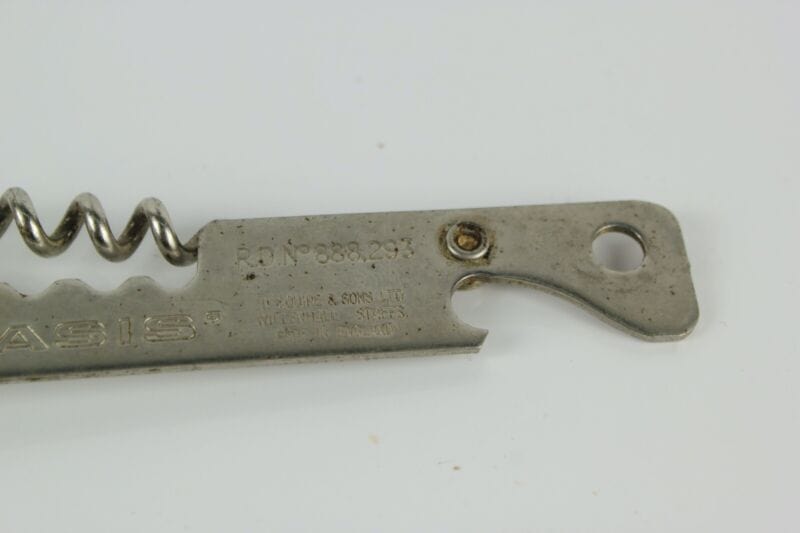 Cavatappi apribottiglie apriscatole da collezione vintage anni 50 tascabile Cavatappi