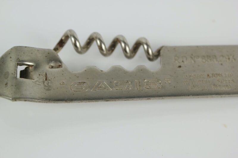 Cavatappi apribottiglie apriscatole da collezione vintage anni 50 tascabile Cavatappi