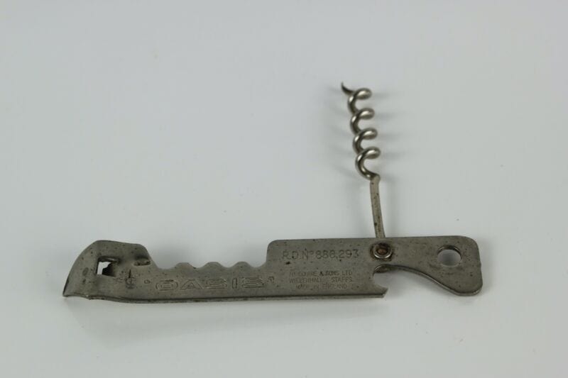 Cavatappi apribottiglie apriscatole da collezione vintage anni 50 tascabile Cavatappi