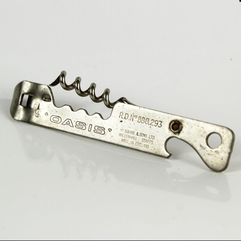 Cavatappi apribottiglie apriscatole da collezione vintage anni 50 tascabile Cavatappi