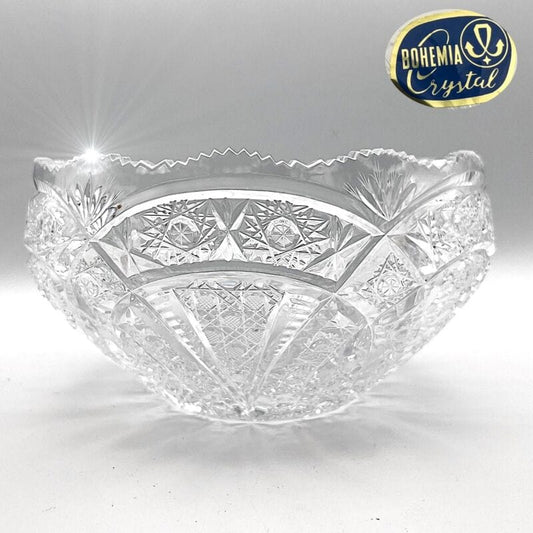 Centrotavola in cristallo Boemia ciotola bowl portafrutta fruttiera vintage Vetri e Cristalli
