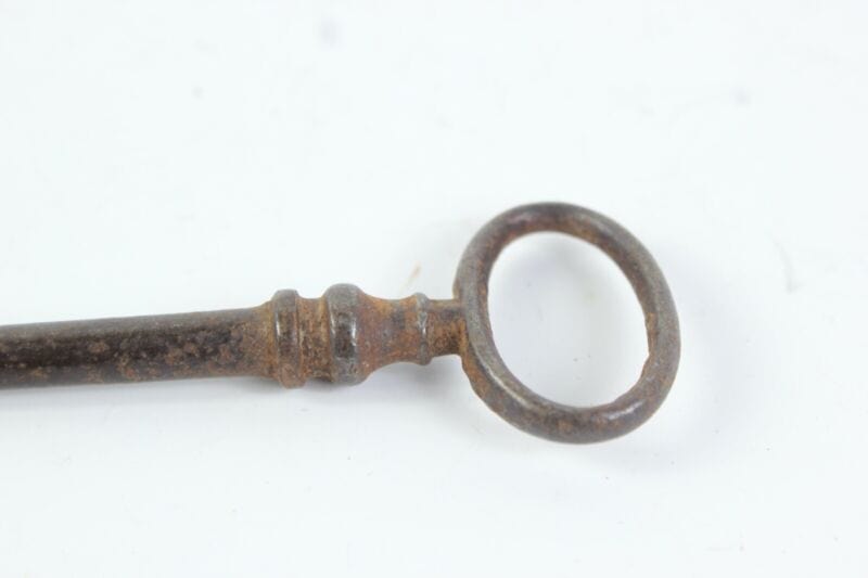 Chiave antica in ferro battuto grande per porta serratura vecchia ferramenta ! Restauro
