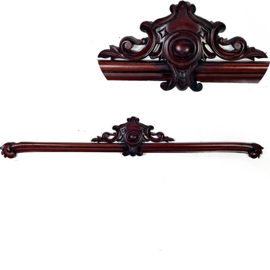 Cimasa antica in legno fregio sovraporta sopra porta intaglio vintage epoca 800 Complementi d'arredo