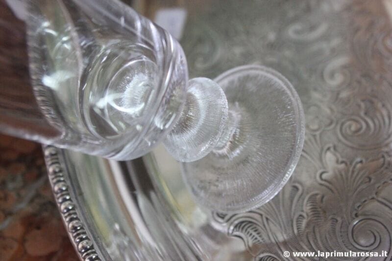 CINQUE BICCHIERI CALICE VINTAGE IN VETRO - VINTAGE ITALIAN GLASSES DRINKS Vetri e Cristalli
