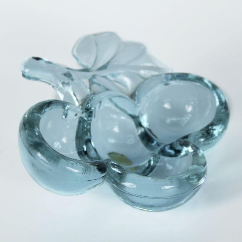 Ciotola in vetro vintage a forma di grappolo d'uva posacenere cristallo celeste Vetri e Cristalli
