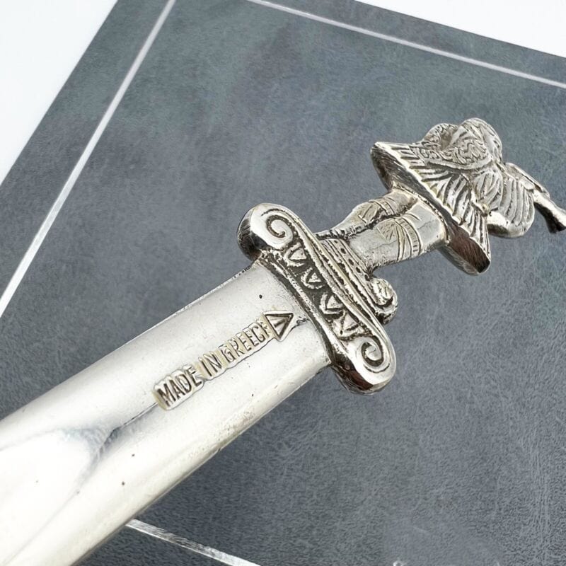 Coltello tagliacarte coltellino antico vintage da collezione ufficio scrivania Sheffield & Argento