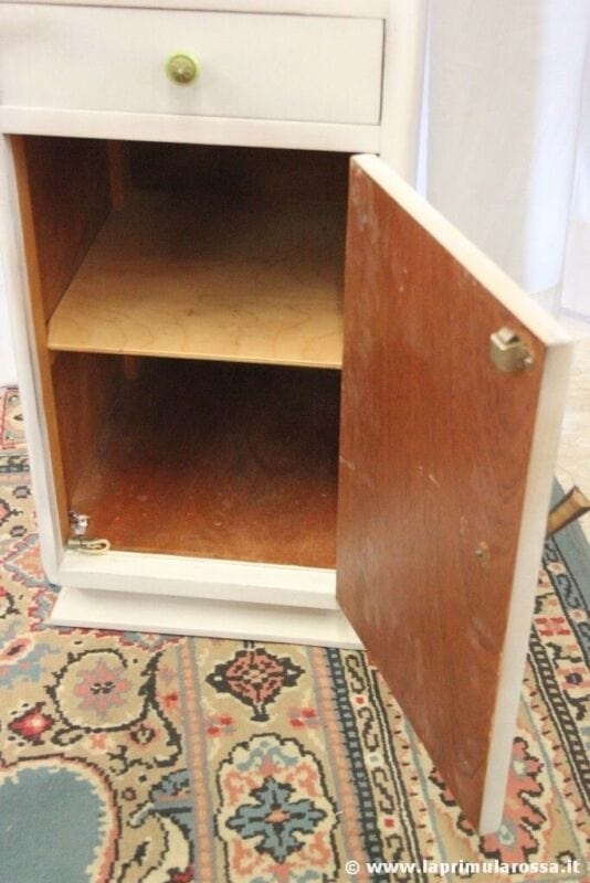 COMODINO SHABBY CHIC D'EPOCA AD UN 'ANTA - MOBILETTO VINTAGE DIPINTO BIANCO Arredamento