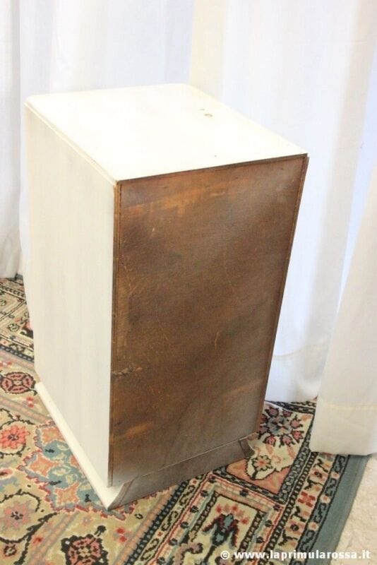 COMODINO SHABBY CHIC D'EPOCA AD UN 'ANTA - MOBILETTO VINTAGE DIPINTO BIANCO Arredamento