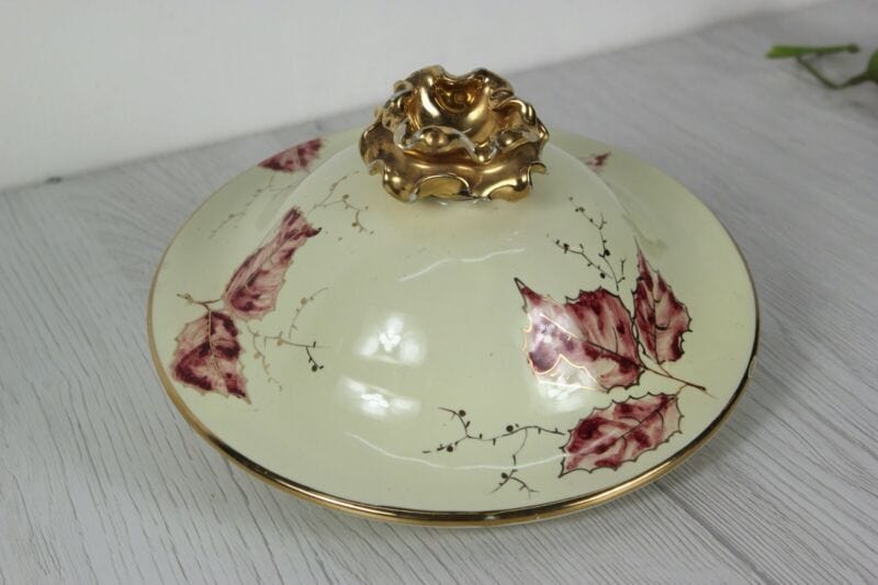 Coperchio antico in ceramica per zuppiera Deruta vintage ricambio da collezione Ceramiche e Porcellane