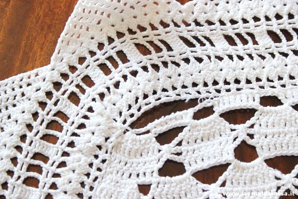 COPERTINA X CULLA VINTAGE IN COTONE LAVORATO AD UNCINETTO cm100x70 BABY BLANKET Corredo Pizzi e Tessuti