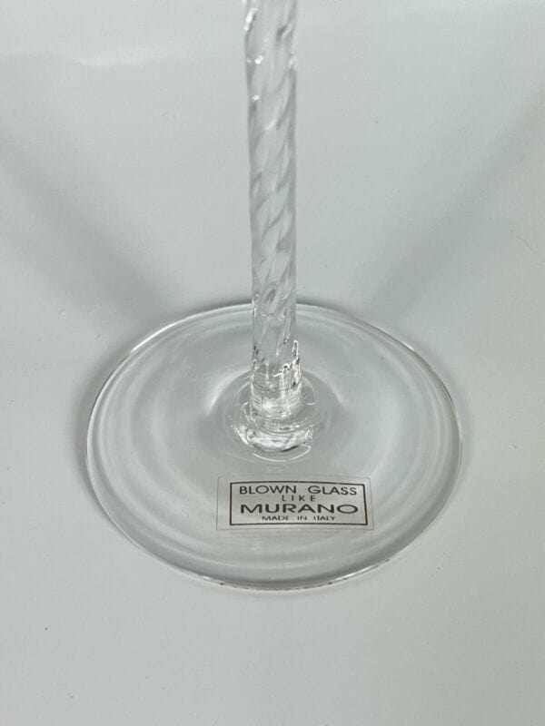 Coppia di candelieri in vetro stile murano porta candela candelabro vintage Vetri e Cristalli