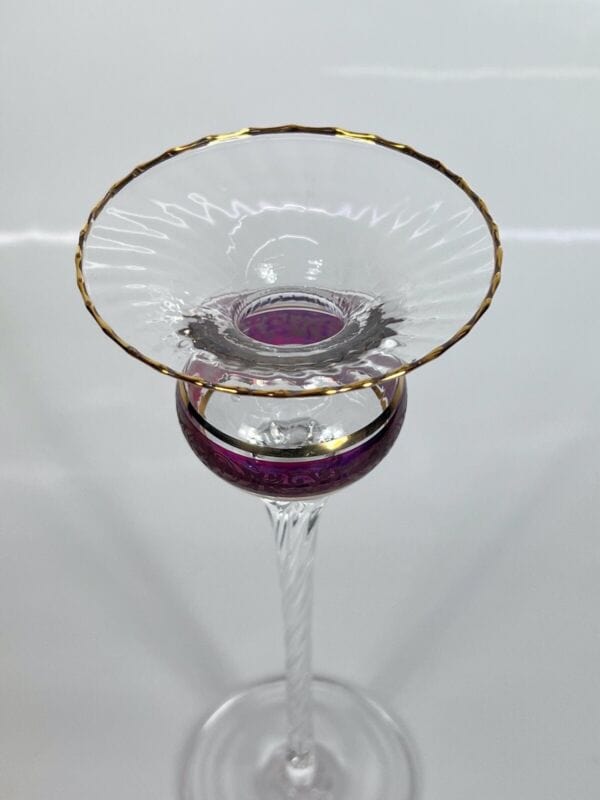 Coppia di candelieri in vetro stile murano porta candela candelabro vintage Vetri e Cristalli