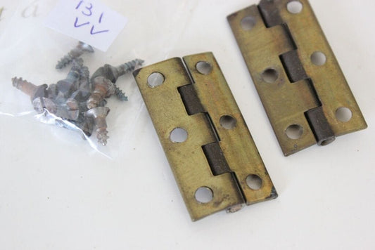 COPPIA DI CERNIERE D'EPOCA PER OROLOGIO A PENDOLO - FERRAMENTA E ACESSORI Orologi, Accessori & Ricambi
