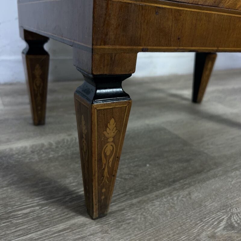 Coppia di Comodini antichi in stile LUIGI XVI 900 mobiletti legno intarsiato Arredamento