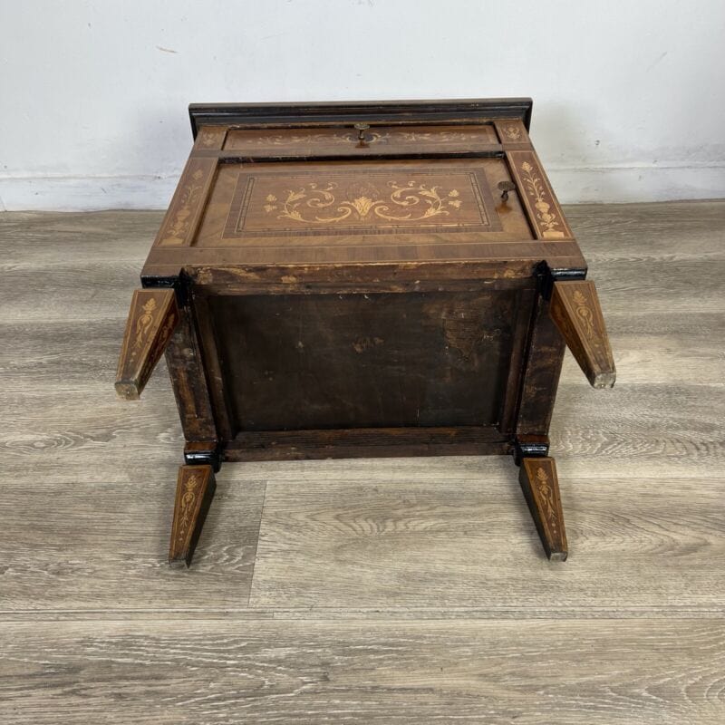 Coppia di Comodini antichi in stile LUIGI XVI 900 mobiletti legno intarsiato Arredamento
