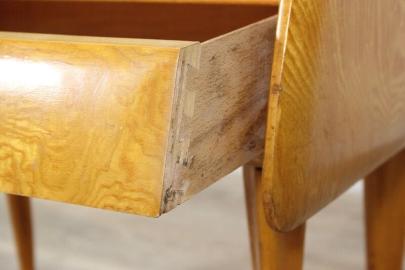 Coppia di comodini tavolini antichi in legno comodino Vintage anni '50 chiari Arredamento