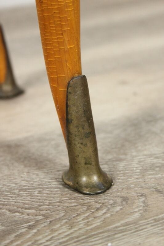 Coppia di comodini tavolini antichi in legno comodino Vintage anni '50 chiari Arredamento