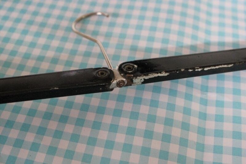 COPPIA DI GRUCCE ANTICHE PIEGHEVOLI  DA VIAGGIO VINTAGE FOLDING CLOTHES HANGERS Attrezzi e Strumenti