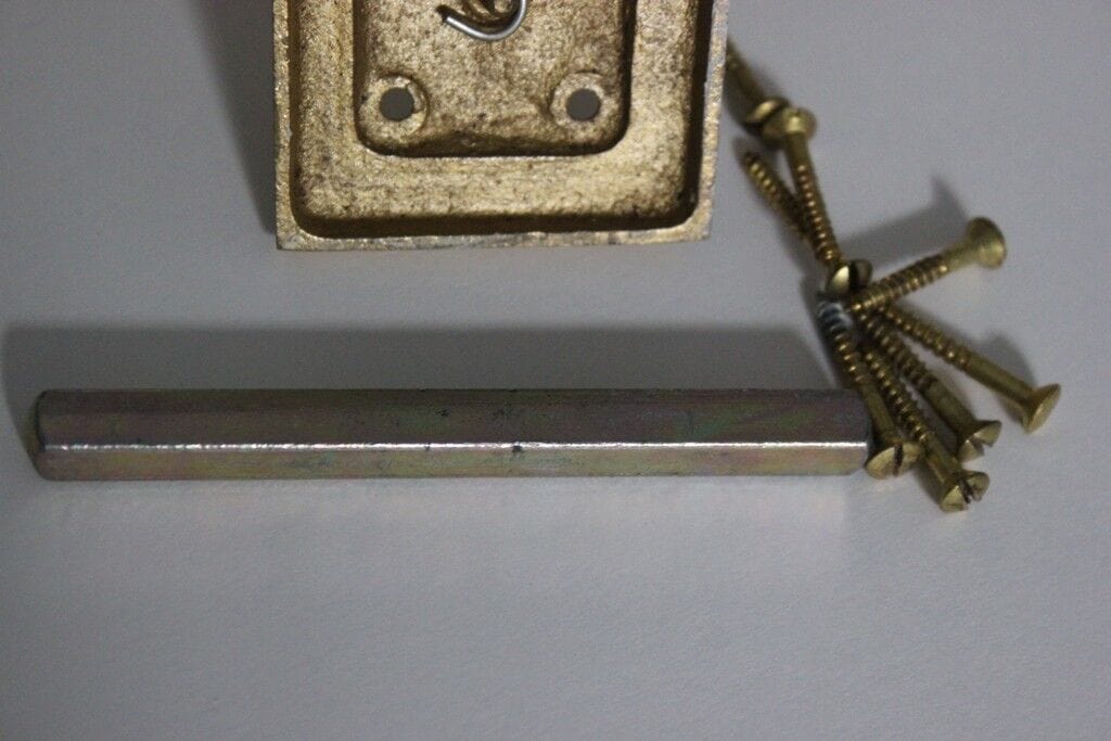 COPPIA DI MANIGLIE VINTAGE IN OTTONE  / MANIGLIA  PER PORTA INTERNA Restauro
