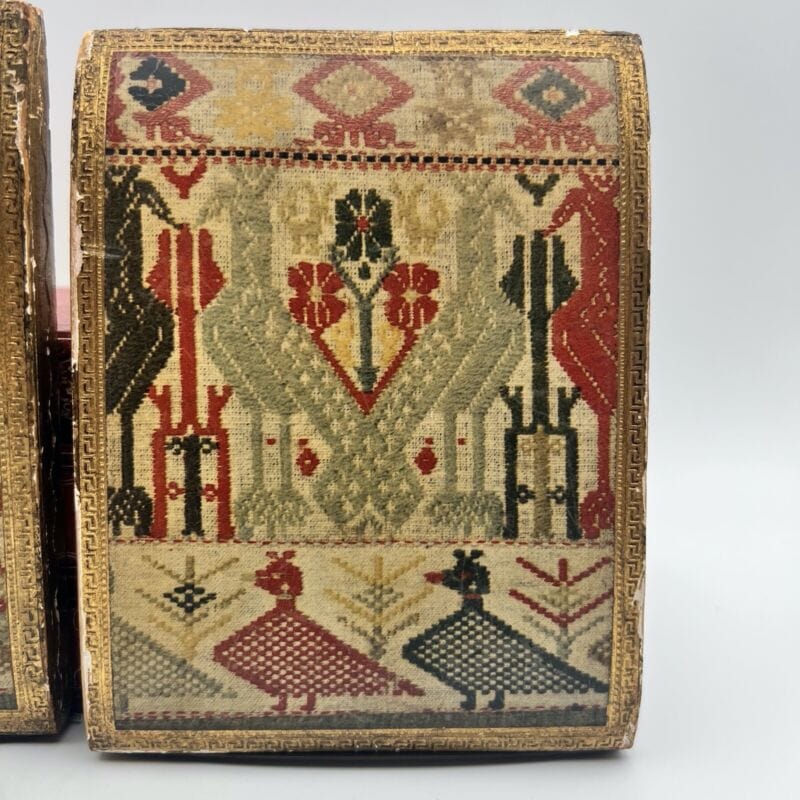 Coppia di reggilibri antichi fermalibri vintage reggi libri antico fiorentino Complementi d'arredo