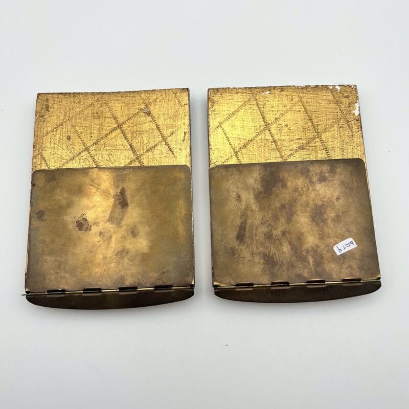 Coppia di reggilibri antichi fermalibri vintage reggi libri antico fiorentino Complementi d'arredo