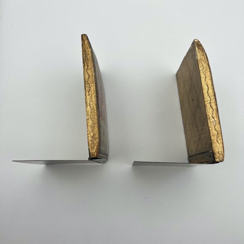 Coppia di reggilibri antichi fermalibri vintage reggi libri antico fiorentino Complementi d'arredo