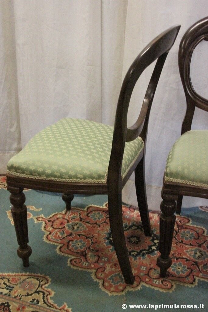 COPPIA DI SEDIE VINTAGE INGLESI STILE OTTOCENTO IN LEGNO  VICTORIAN STYLE CHAIRS Arredamento