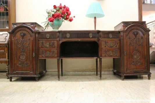 CREDENZA ANTICA INGLESE mt 2,77 BUFFET D'EPOCA  SERVANTE - ANTIQUE SIDEBOARD Arredamento