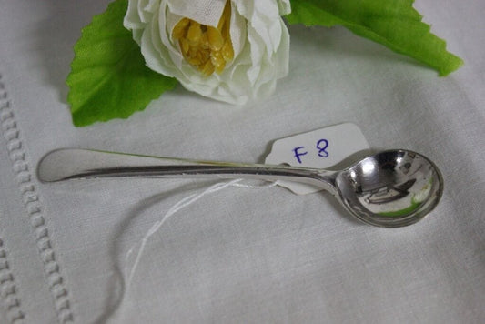 CUCCHIAINO ANTICO IN SILVER PLATED x MUSTARDA L.cm 8,5 /  VINTAGE  SALT SPOON Sheffield & Argento