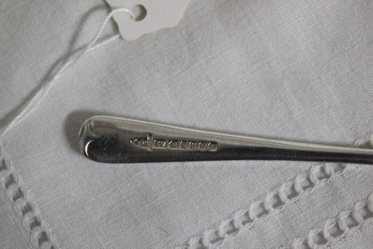 CUCCHIAINO ANTICO IN SILVER PLATED x MUSTARDA L.cm 8,5 /  VINTAGE  SALT SPOON Sheffield & Argento