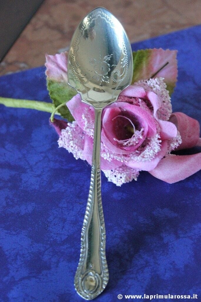 CUCCHIAIO D'EPOCA IN SILVER PLATE X MARMELLATA  - POSATA ANTICA INGLESE L. cm 15 Sheffield & Argento