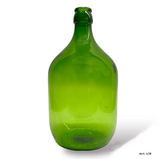 Damigiana in vetro da 54 10 17 5 litri antica vecchio boccione verde per vino Other