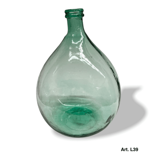 Damigiana in vetro da 54 10 17 5 litri antica vecchio boccione verde per vino Other