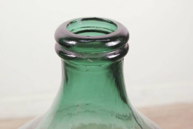 Damigiana in vetro da 54 litri antica vecchio boccione verde per vino giardino , Vetri e Cristalli