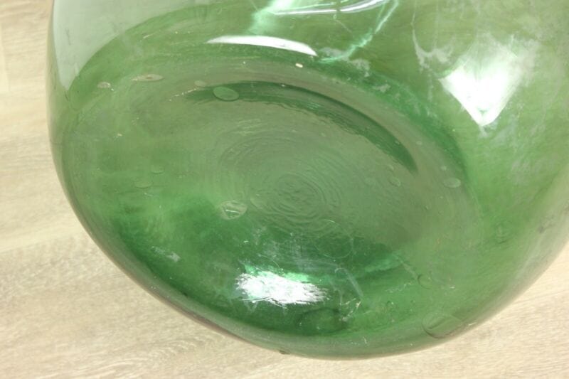 Damigiana in vetro da 54 litri antica vecchio boccione verde per vino  giardino