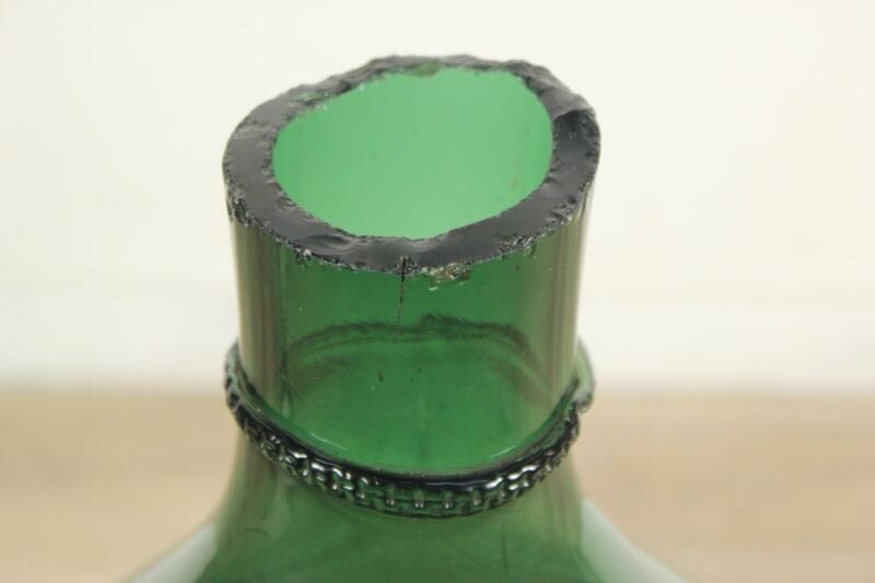 Damigiana in vetro da 54 10 17 5 litri antica vecchio boccione verde per  vino